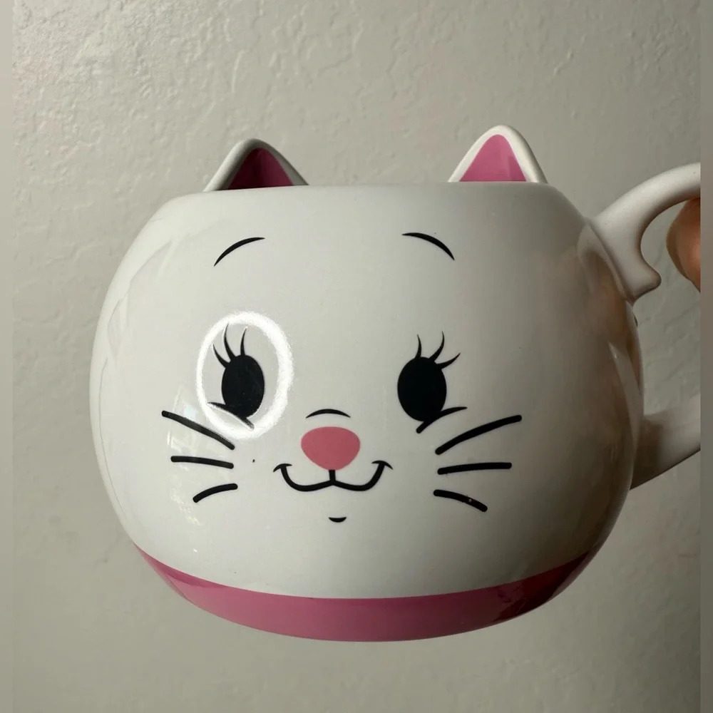 Disney Aristocats Marie Coffee Tea Cup Mug Bonjour‎ French Cat Lady Kitty 16oz.